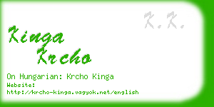 kinga krcho business card